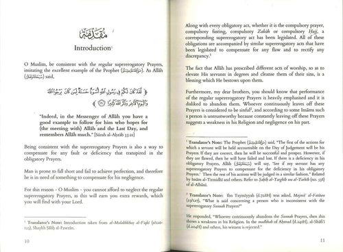 A Description Of The Supererogatory (Sunnah) Prayers