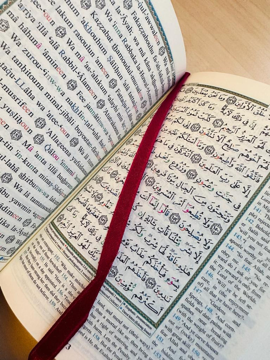 Tajweed Quran with English Translation and Transliteration Pocket Size random colour (8x12)