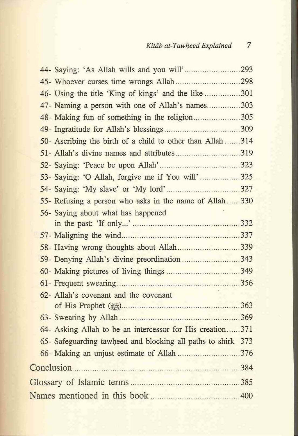 Kitab At Tawheed Explained